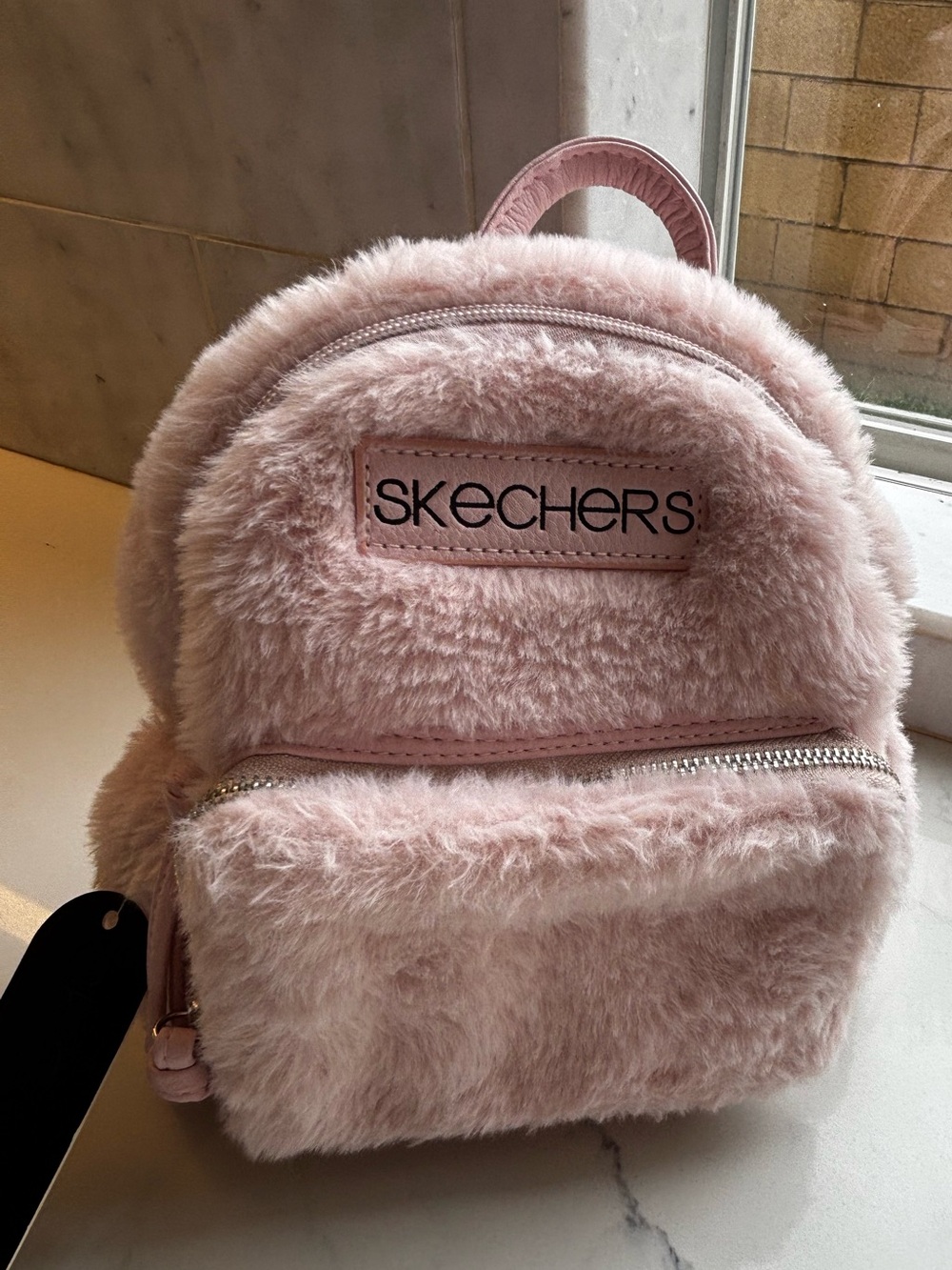 Skechers Fuzzy Mini Backpack in Blush - NWT